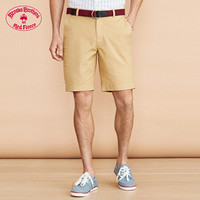 Brooks Brothers/布克兄弟男士20夏新棉亚麻混纺弹力休闲短裤 B273-浅棕色 38