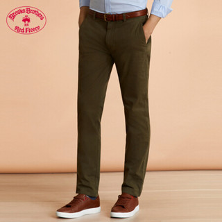 Brooks Brothers/布克兄弟男士20夏新弹力斜纹棉布长裤修身休闲裤 3002-草木绿 3234