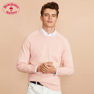 Brooks Brothers/布克兄弟男士20春新棉质混纺logo款圆领毛衣休闲 B650-粉色 M