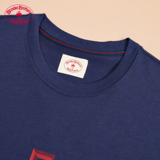 Brooks Brothers/布克兄弟男士20春新棉质字母款海军风T恤休闲 4003-蓝色 XL