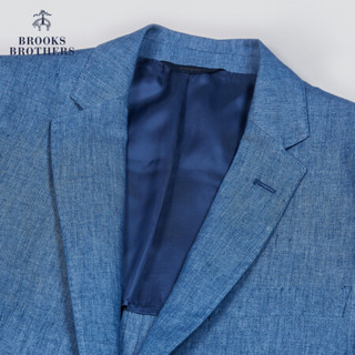 Brooks Brothers/布克兄弟男士20秋新亚麻修身西装外套西服休闲 4003-蓝色 44RG