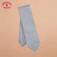 Brooks Brothers/布克兄弟男士桑蚕丝面料窄条纹领带 4004-藏青色 OS