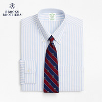 Brooks Brothers/布克兄弟男士修身免烫牛津纺正装衬衫1000069121 4003-蓝色 15/32