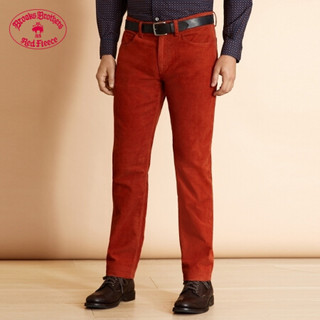 Brooks Brothers/布克兄弟男士微弹修身休闲裤长裤 B815-棕红色 3832