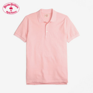 Brooks Brothers/布克兄弟男士修身纯棉质短袖Polo衫 6020-粉色 L