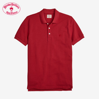 Brooks Brothers/布克兄弟男士修身纯棉质短袖Polo衫 6004-红色 XS