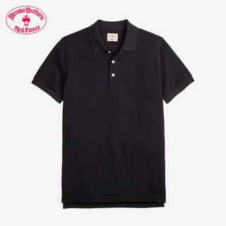 Brooks Brothers/布克兄弟男士修身纯棉质短袖Polo衫 0004-黑色 XL