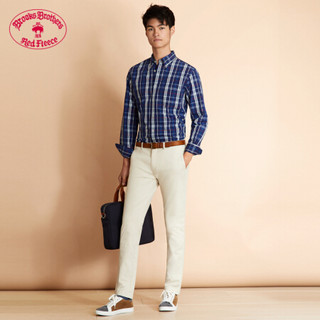 Brooks Brothers/布克兄弟男士微弹直筒修身长裤休闲通勤 B275-米色 3334