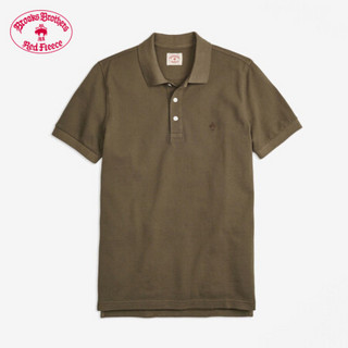 Brooks Brothers/布克兄弟男士修身纯棉质短袖Polo衫 3002-橄榄绿 M