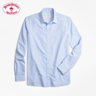 Brooks Brothers/布克兄弟纯棉通勤府绸棉格纹休闲正装长袖衬衫 4003-蓝色 M