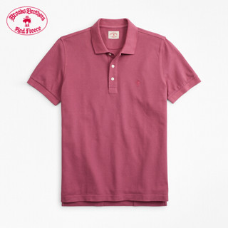 Brooks Brothers/布克兄弟男士棉质logo款短袖Polo衫休闲 4003-梅子色 XS