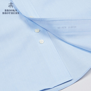 Brooks Brothers/布克兄弟男士20秋新府绸棉免烫修身长袖正装衬衫 4000-亮蓝色 17/H/5