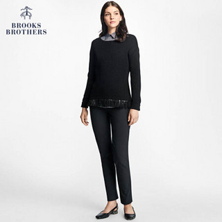 Brooks Brothers/布克兄弟常规版 女士针织套头衫 1000032372 0004-黑色 XS