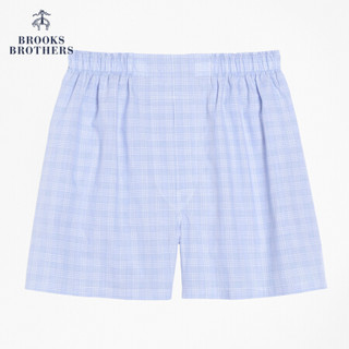 Brooks Brothers/布克兄弟男士棉质面料格纹设计四角裤内裤 4000-浅蓝色 L