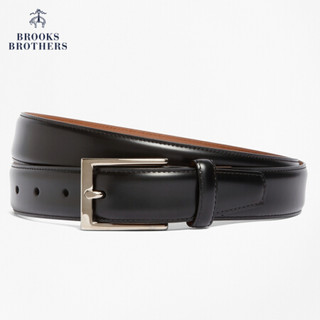 Brooks Brothers/布克兄弟男士意大利产牛皮革搭扣腰带 0004-黑色 111cm