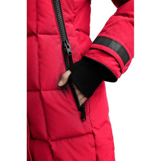 孔雀翎CANADA GOOSE加拿大鹅女装 嵌入式罗纹针织袖口 外袖口反光 红色 XXS