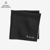 Brooks Brothers/布克兄弟男士桑蚕丝面料logo款方巾口袋巾 0004-黑色 0