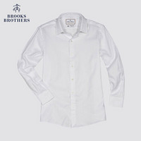 Brooks Brothers/布克兄弟男士埃及棉奢品修身衬衫商务通勤 B123-白色655 17/H/5