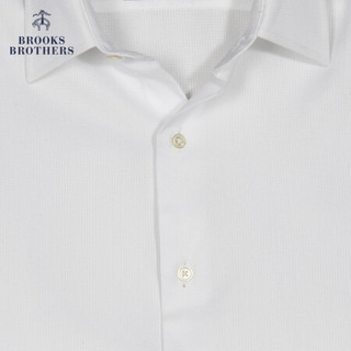 Brooks Brothers/布克兄弟男士埃及棉奢品修身衬衫商务通勤 B123-白色655 17/H/5