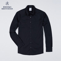 Brooks Brothers/布克兄弟男士20秋新品Supima棉免烫休闲衬衫修身 0004-黑色 XL