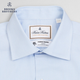 Brooks Brothers/布克兄弟男士21新品奢品系列棉质正装长袖衬衫 4000-浅蓝色 15/32