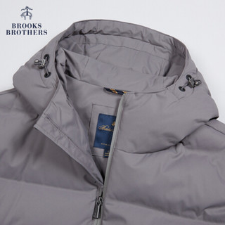 Brooks Brothers/布克兄弟男士21新品灰鸭绒填充羽绒服外套保暖 0007-灰色 M