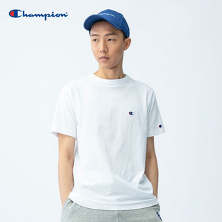 Champion 冠军BASIC情侣款小C刺绣休闲T恤短袖T恤男女 深绿色 L