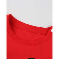 小猪班纳女童长袖连衣裙宝宝百褶裙2020秋季新款儿童网纱长裙 经典红 80cm