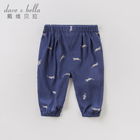 戴维贝拉 davebella戴维贝拉童装衣服男女童夏装儿童防蚊裤婴儿长裤 宝宝夏季薄款灯笼裤 夏天服装花色裤子 小老虎印花 24M/80cm(建议身高73-80cm)