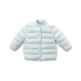 davebella戴维贝拉男童女童冬季新品90绒羽绒内胆 宝宝保暖羽绒服 蓝色北极熊 110cm(5T(建议身高100-110cm))