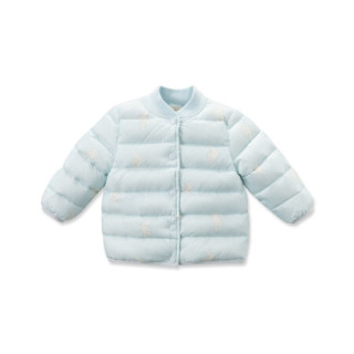 davebella戴维贝拉男童女童冬季新品90绒羽绒内胆 宝宝保暖羽绒服 蓝色北极熊 110cm(5T(建议身高100-110cm))