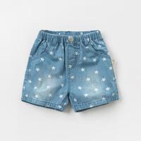davebella戴维贝拉夏装男女童星星印花裤子 宝宝水洗做旧牛仔短裤 星星印花 120cm(6Y(建议身高110-120cm))