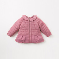 davebella戴维贝拉秋冬季新款女童保暖棉服 宝宝棉衣 深粉色 80cm(24M(建议身高73-85cm))