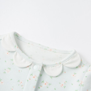 davebella戴维贝拉童装洋气婴儿衣服新生儿连体衣2021新款春装初生儿服装宝宝爬爬服 花朵印花 73cm（建议身高66-73cm）
