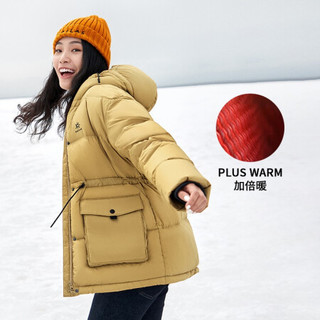 KAILAS 凯乐石 羽绒面包服女户外加厚保暖收腰休闲外套新款高蓬鹅绒羽绒服 沙卡其 S