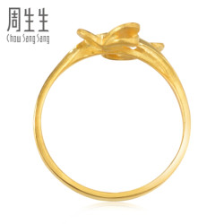 Chow Sang Sang 周生生 春节送货黄金戒指 足金蝴蝶戒指 女款 21696R 计价 09圈 - 2.46克(含工费70元)