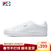FILA FUSION斐乐 男子板鞋 2020新款休闲鞋网球文化鞋小白鞋 集团白A-WT 40.5
