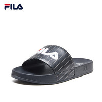 FILA 斐乐官方 DRIFTER STRIPES情侣款男子运动拖鞋2020新品厚底凉拖沙滩鞋 传奇蓝-NV-F52M044602F 42