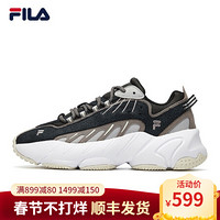 FILA 斐乐官方 ADE 2020秋新款复古老爹鞋男 休闲运动鞋潮男鞋 黑/浮煤灰-CB 43