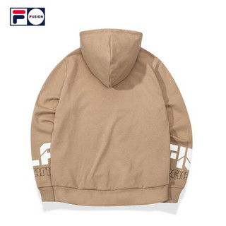 FILA FUSION 斐乐 女子连帽卫衣 2020秋季新款时尚运动潮流女装 浅棕-BG 180/96A/XXL