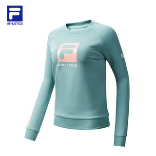 FILA ATHLETICS斐乐女子套头卫衣2020冬季新款运动透气弹力卫衣女 矿蓝-DB 175/92A/XL