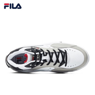 FILA 斐乐官方 JAMBALL MID暴扣男子篮球鞋 2020秋季新款高帮运动鞋球鞋男 斐乐白/鸽子灰-WD 40