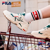 FILA 斐乐官方 SIENA女子老爹鞋跑步鞋2020年秋新款休闲运动鞋女休闲鞋 香草冰/高山绿-VG 40