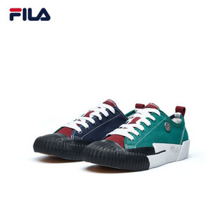 2-FILA × MIHARA 斐乐CARVE 蔡徐坤力荐帆布鞋2020新款休闲板鞋女鞋 长春藤/洋装蓝-IV 40