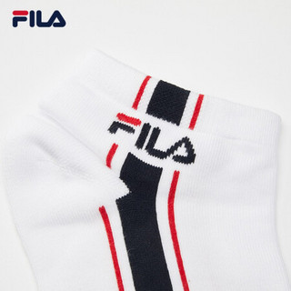 FILA 斐乐官方 男子低腰袜 2020新款透气防臭运动低腰袜子 标准白-WT-F13M048307F XS