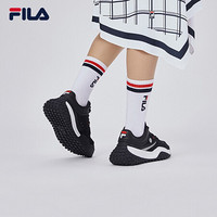 FILA x MIHARA 斐乐FM1老爹鞋女2020秋季新款休闲鞋 蔡徐坤力荐 波点鞋 黑-BK 38.5