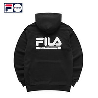 FILA FUSION × WM白山联名男子连帽卫衣 2020冬季新款卫衣潮 深黑-BK 185/104A/XXL