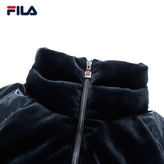 FILA 斐乐官方高圆圆同款女士羽绒服 2020年冬季新款休闲短款外套 传奇蓝-NV 180/96A/XXL