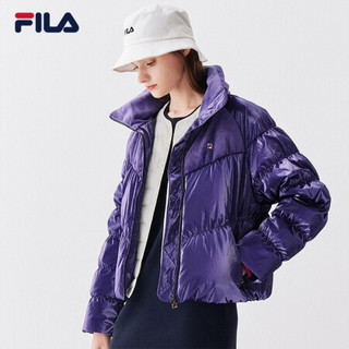 FILA 斐乐官方高圆圆同款女士羽绒服 2020年冬季新款休闲短款外套 淀晶紫-PU 155/76A/XS