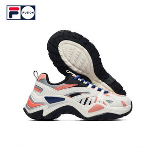 FILA FUSION 斐乐官方鱼刺女老爹鞋2020秋冬透气网面休闲时尚运动鞋 沙漠粉/奶白-PG-T12W034105F 35.5